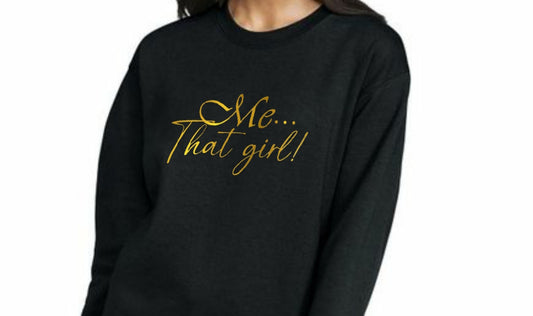 GOLDEN WORDED SWEATSHIRT WOMEN BLACK