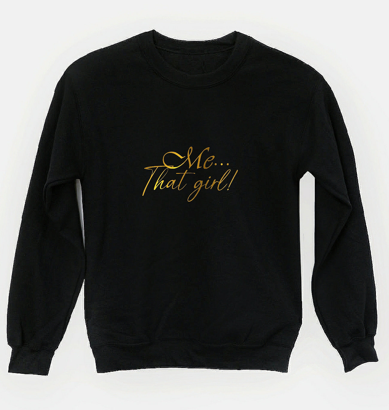 GOLDEN WORDED SWEATSHIRT WOMEN BLACK